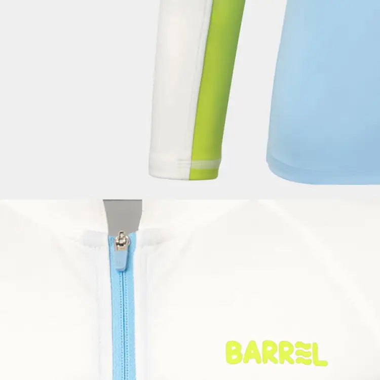 Barrel Kids Romantic Motion Zip-up Rashguard-aqua - Image 5
