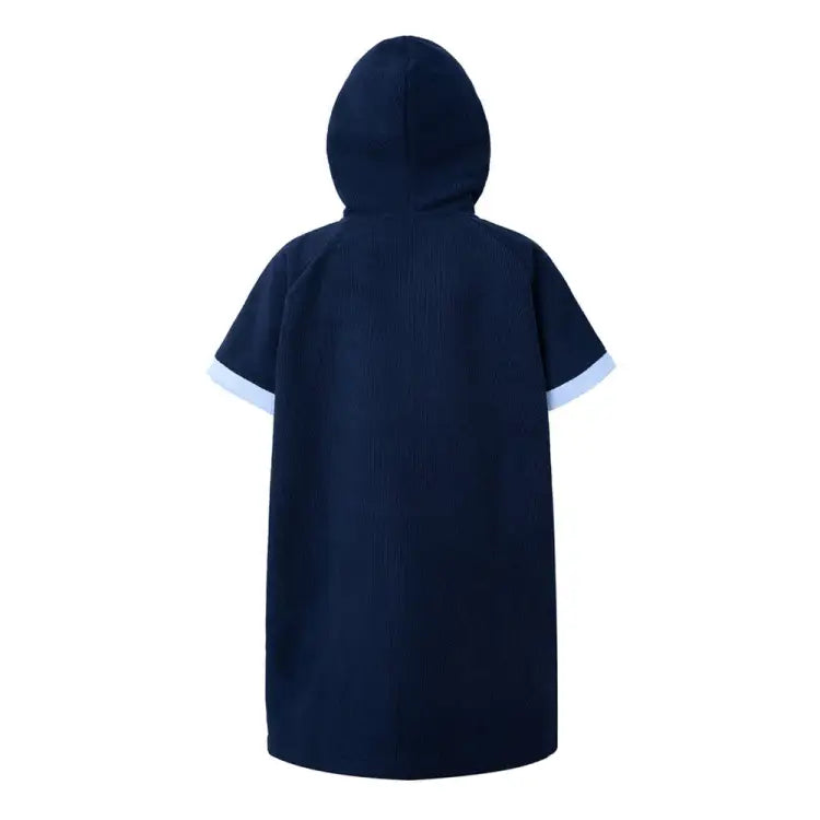 Barrel Kids Solid Zipup Poncho Towel-navy - Image 2