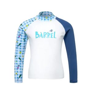 Barrel Kids Sunset Check Farm Odd Rashguard-blue