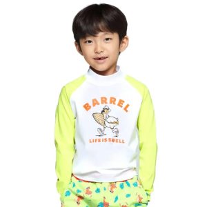 Barrel Kids Sunset Flamingo Rash Guard-green