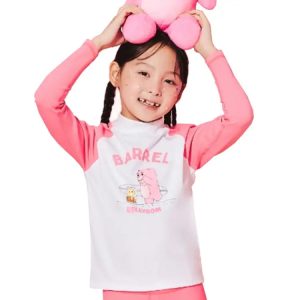Barrel Kids Surfer Rash Guard-cherry