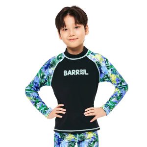 Barrel Kids Tropical L/s Rashguard-black