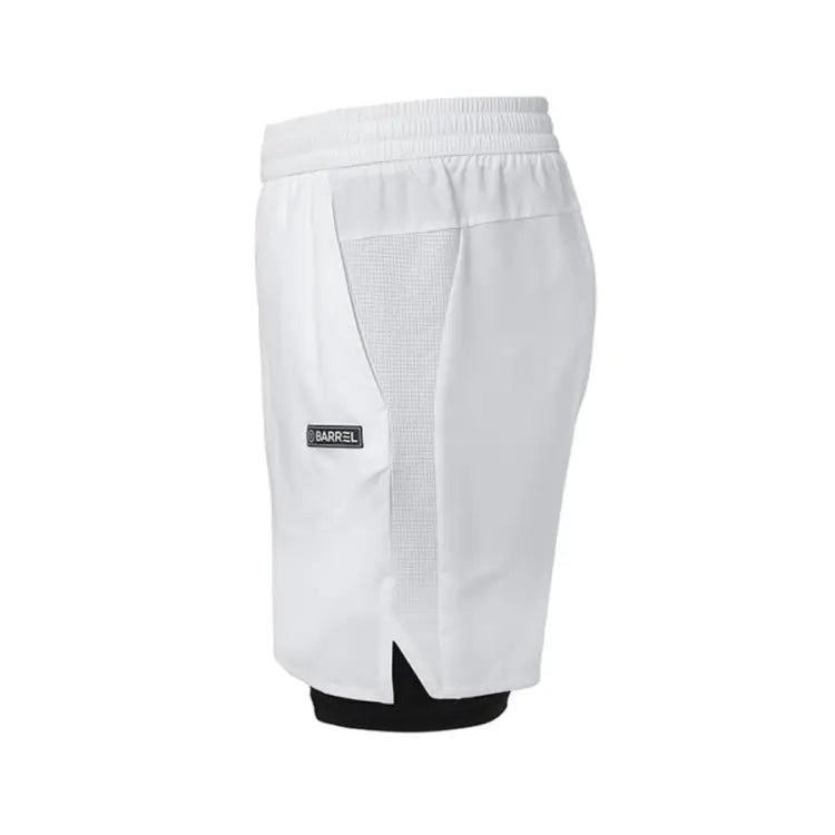 Barrel Men Essential Half Leggings Shorts-white - Image 3