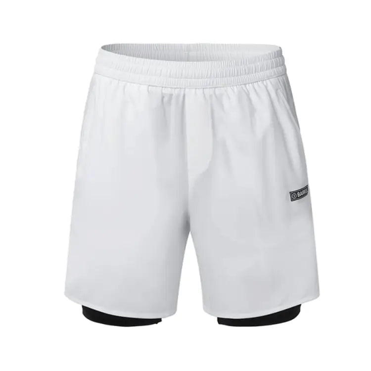Barrel Men Essential Half Leggings Shorts-white