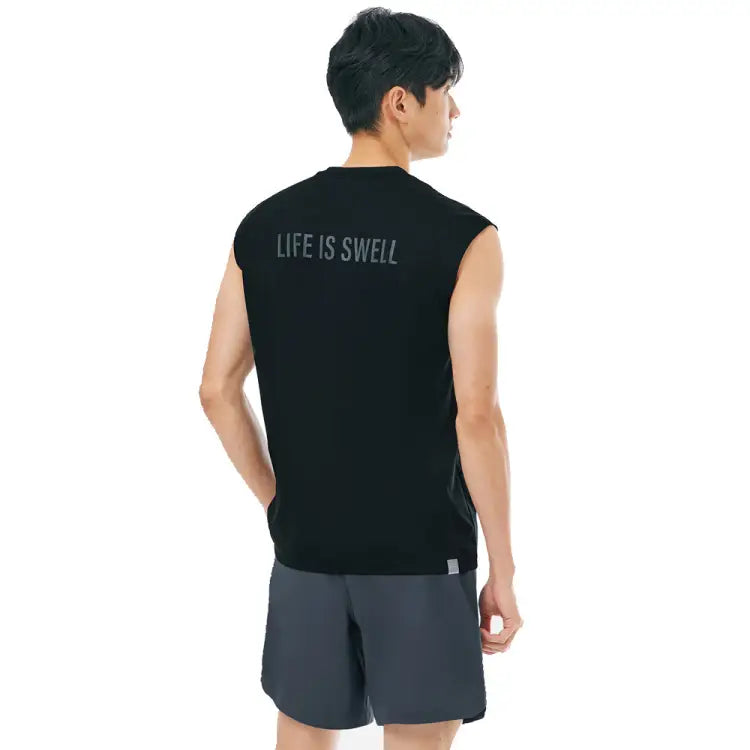 Barrel Men Essential Relax Fit Rash Tank-black - Image 2