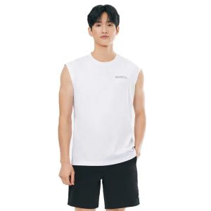 Barrel Men Essential Relax Fit Rash Tank-white