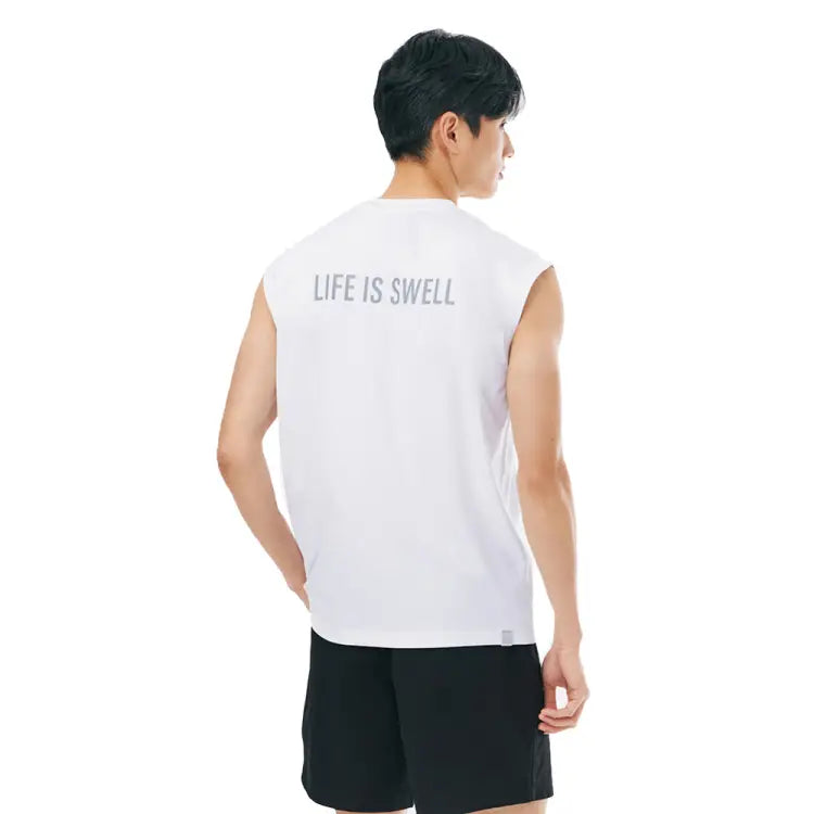 Barrel Men Essential Relax Fit Rash Tank-white - Image 2