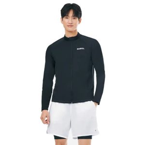Barrel Men Essential Relax Fit Zip Up Rashguard-black