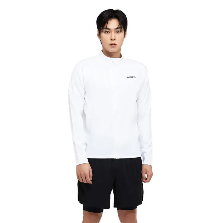 Barrel Men Essential Relax Zipup Rashguard-white