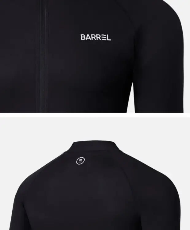 Barrel Men Essential Zip-up Rashguard-black - Image 5