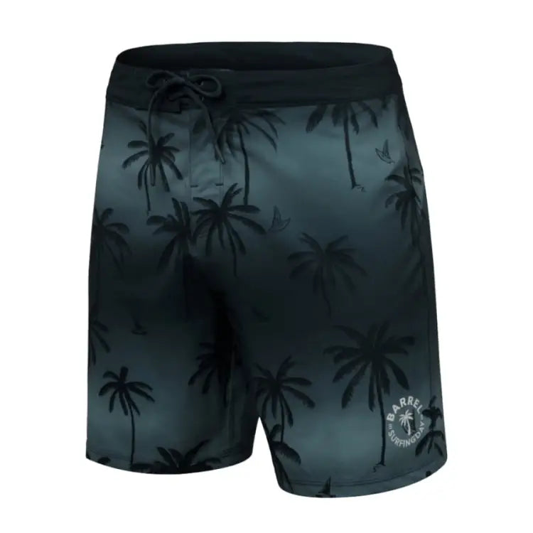 Barrel Men Sunset Palm Tree Board Shorts-black - Image 2