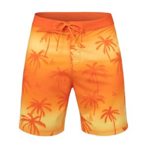 Barrel Men Sunset Palm Tree Board Shorts-orange