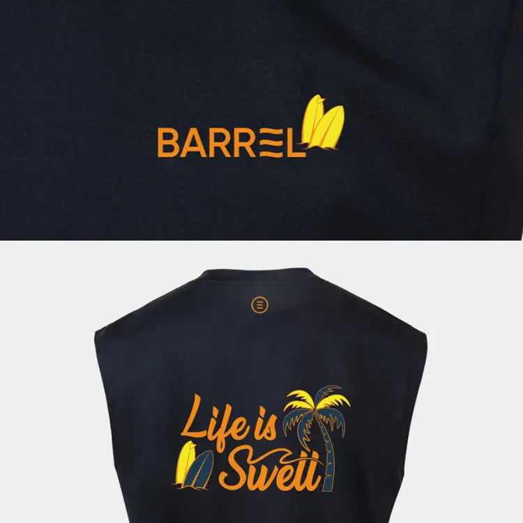 Barrel Men Tropical Sleeveless Rash Guard-black - Image 4