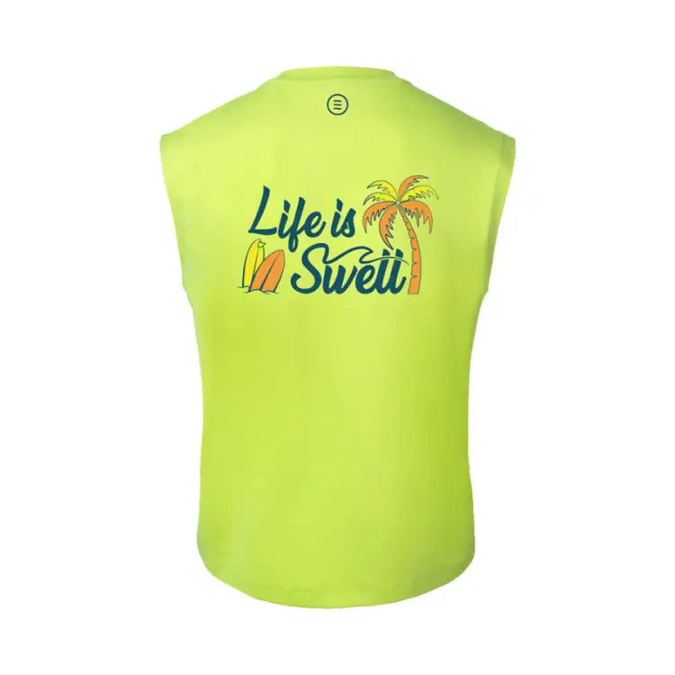 Barrel Men Tropical Sleeveless Rash Guard-green - Image 3
