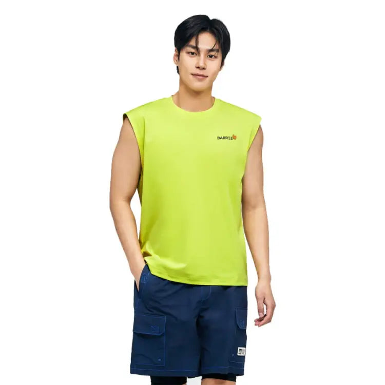 Barrel Men Tropical Sleeveless Rash Guard-green