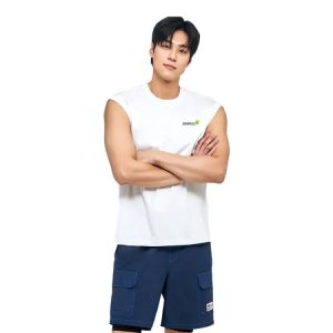 Barrel Men Tropical Sleeveless Rash Guard-white