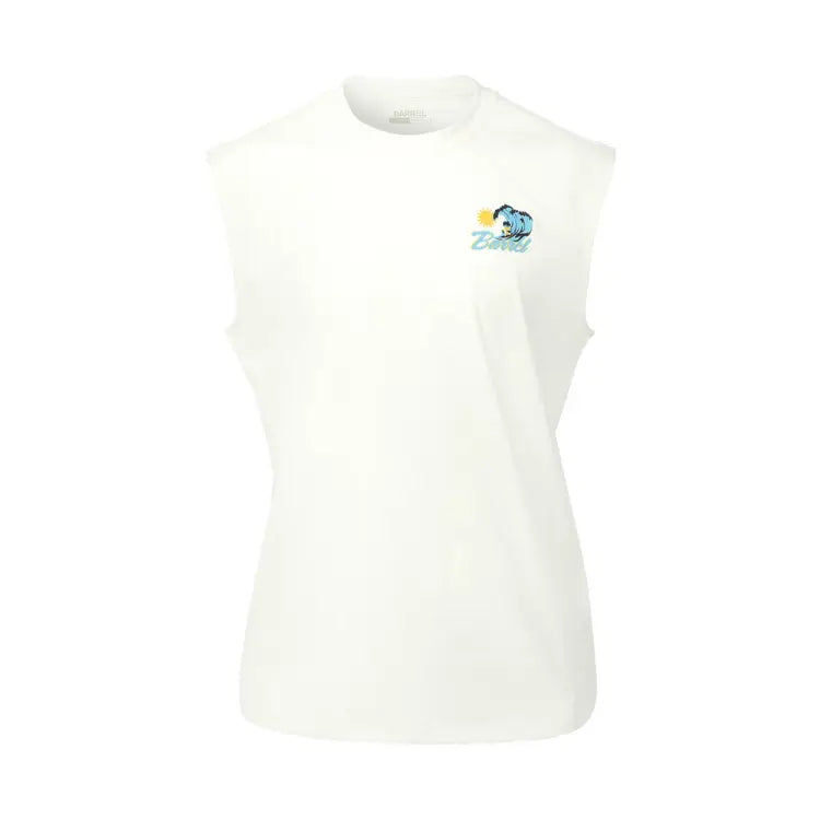 Barrel Men Tropical Sleeveless Rashguard-ivory - Image 2