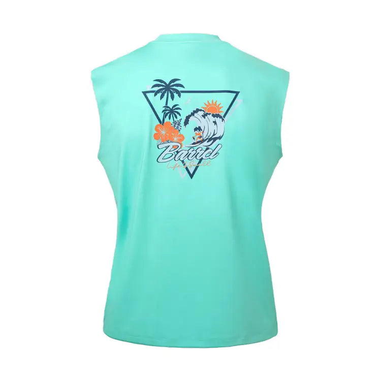 Barrel Men Tropical Sleeveless Rashguard-ocean - Image 3