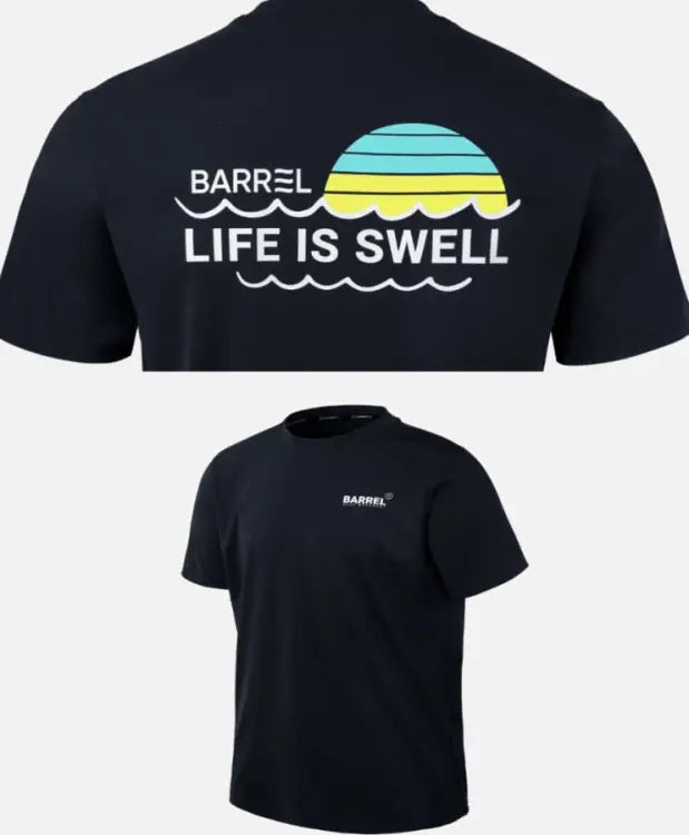 Barrel Men Vibe Sunset S/s Rashguard-black - Image 5