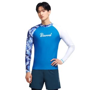 Barrel Mens Ocean Pattern Rashguard-leaf