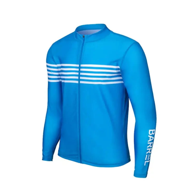 Barrel Mens Ocean Zipup Rashguard-blue - Image 3