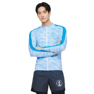 Barrel Mens Volley Zip-up Rashguard-wave