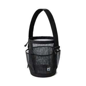 Barrel Mesh Shower Totebag-black