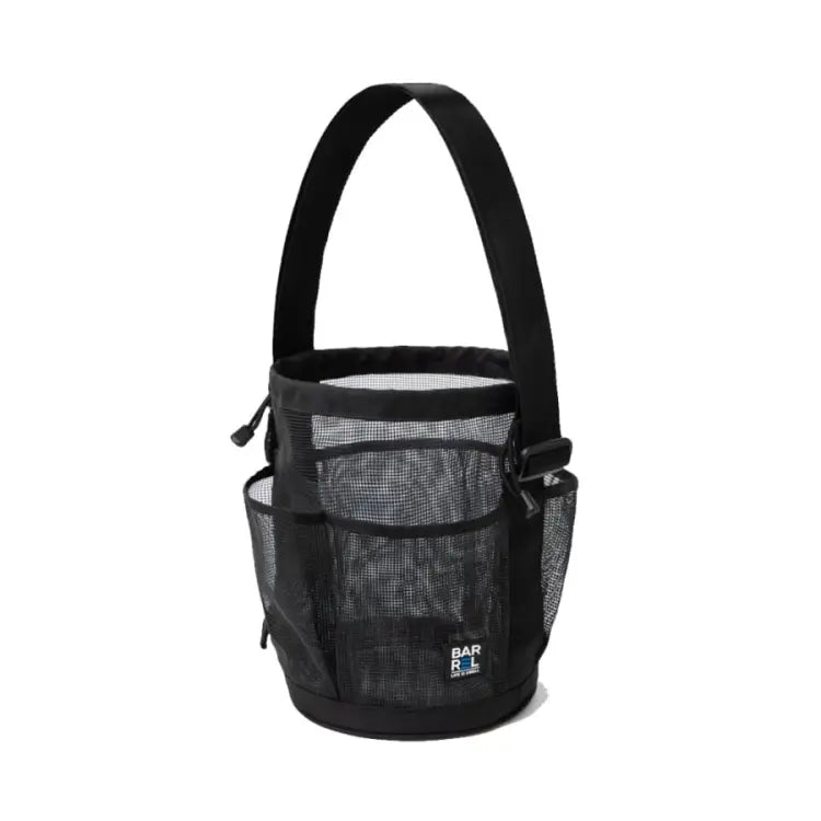 Barrel Mesh Shower Totebag-black