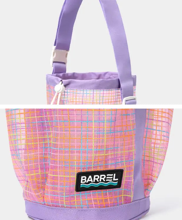 Barrel Mesh Shower Totebag-lavender - Image 5