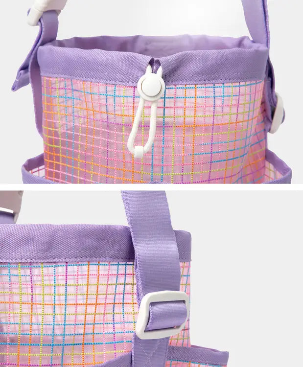 Barrel Mesh Shower Totebag-lavender - Image 3