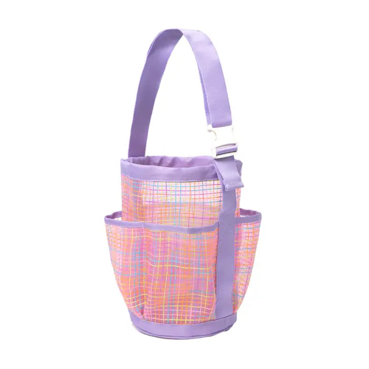 Barrel Mesh Shower Totebag-lavender - Image 2
