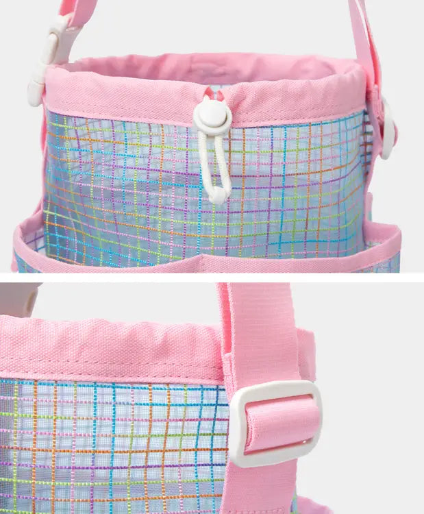 Barrel Mesh Shower Totebag-pink - Image 5