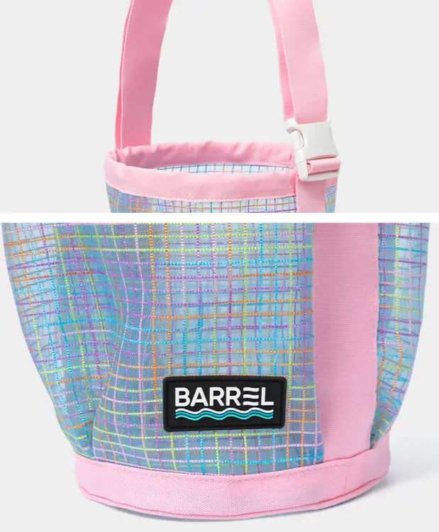 Barrel Mesh Shower Totebag-pink - Image 4