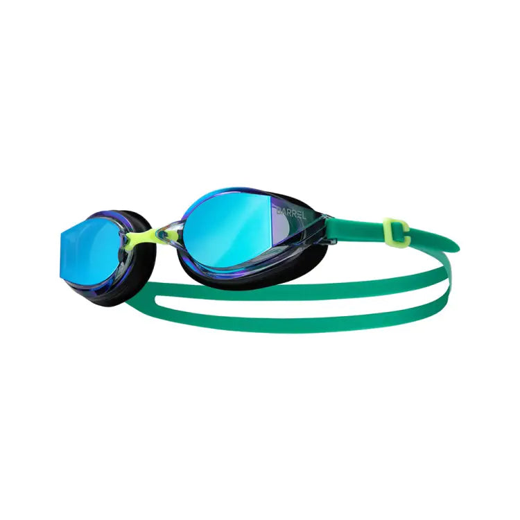 Barrel Prism Mirror Swim Goggles-blue/green