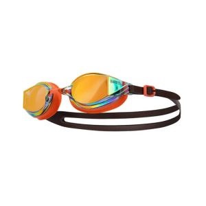 Barrel Prism Mirror Swim Goggles-orange/brown