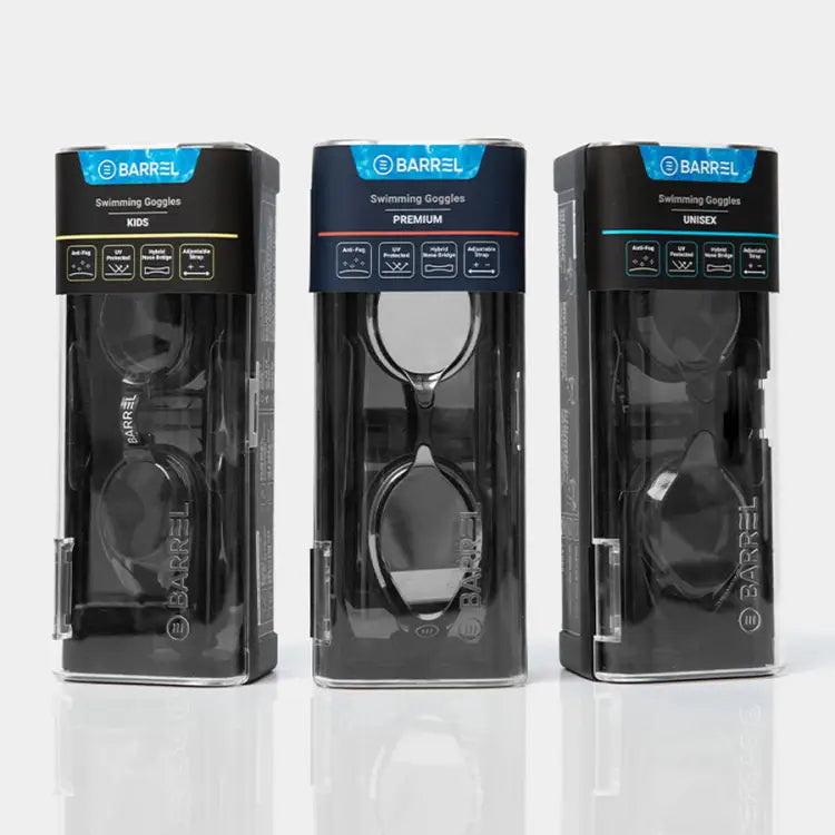 Barrel Racing Non Packing Swim Goggles-black/black - Image 6