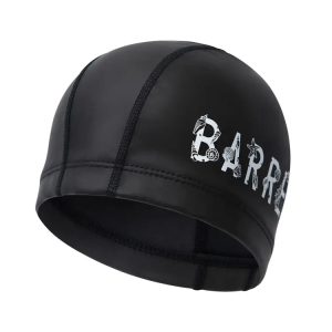 Barrel Shell Logo Silitex Swim Cap-black