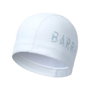 Barrel Shell Logo Silitex Swim Cap-white