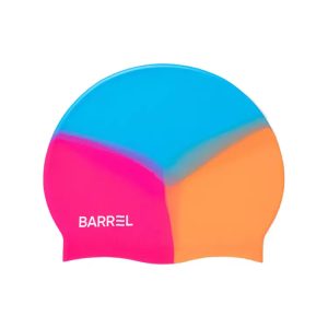 Barrel Sunset Silicone Swim Cap-pink