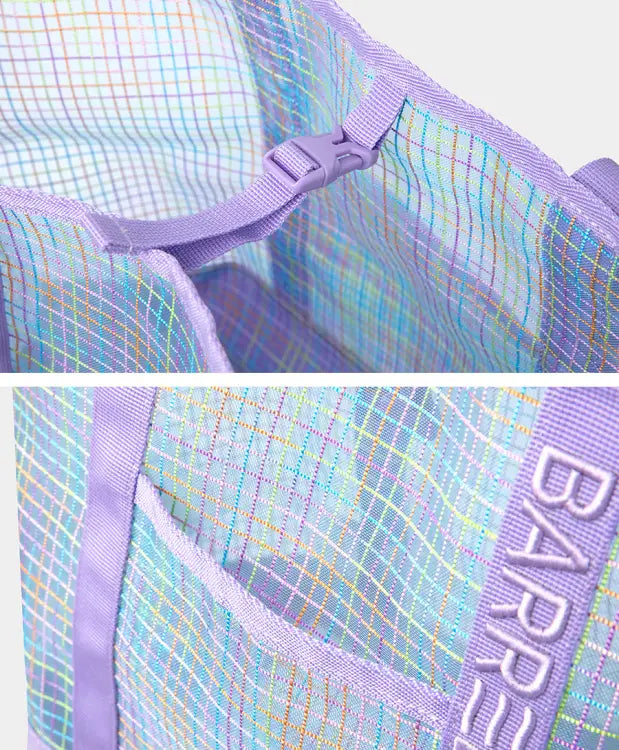 Barrel Surfer Mesh Beach Bag-lavender - Image 6
