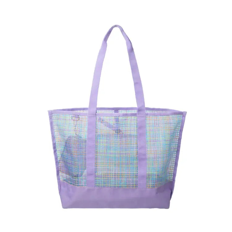 Barrel Surfer Mesh Beach Bag-lavender - Image 2