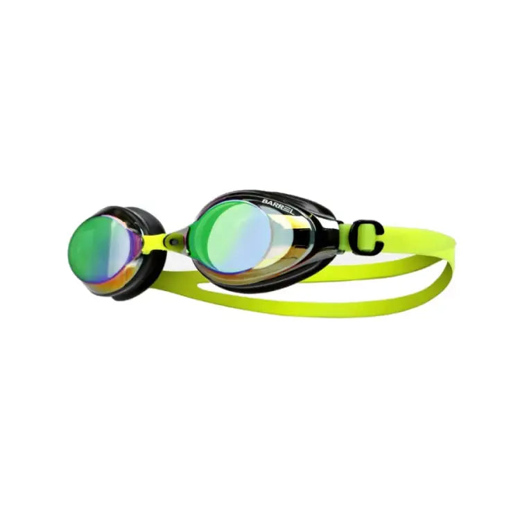 Barrel Training Mirror Swim Goggles-aqua/yellow