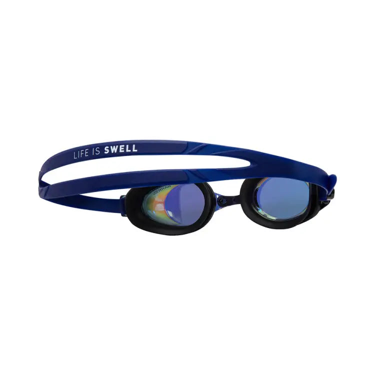 Barrel Training Mirror Swim Goggles-gold/navy - Image 2