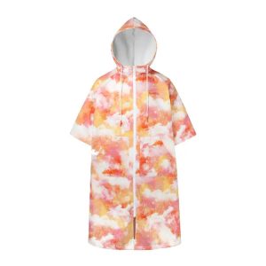 Barrel Unisex Cloud Zip-up Poncho Towel-orange