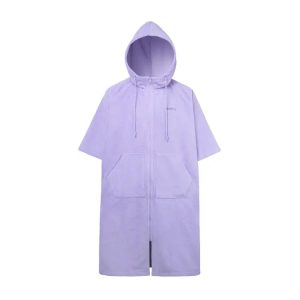 Barrel Unisex Essential Zip-up Poncho Towel-purple