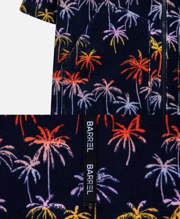 Barrel Unisex Swell Zip-up Poncho Towel-palm Tree - Image 4