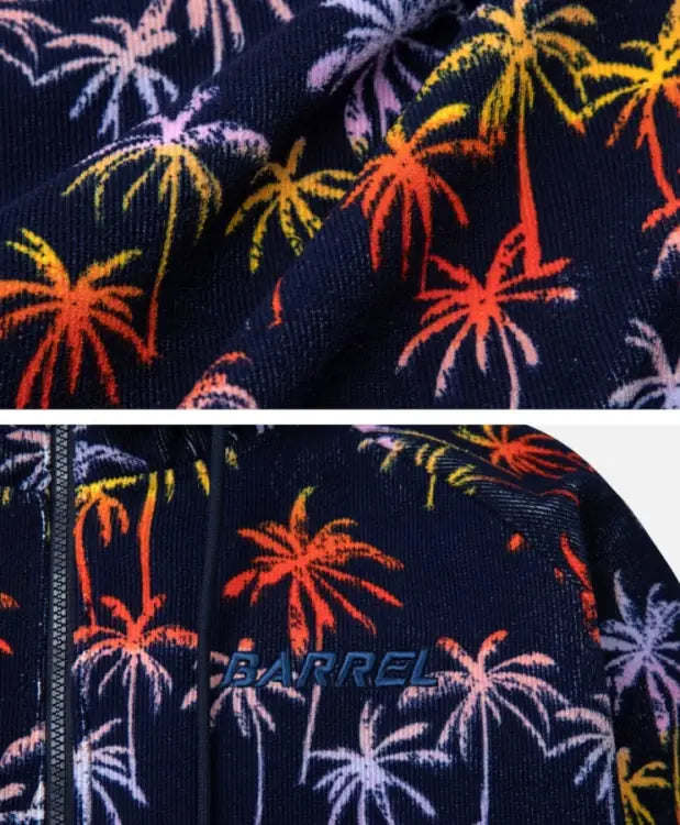 Barrel Unisex Swell Zip-up Poncho Towel-palm Tree - Image 5