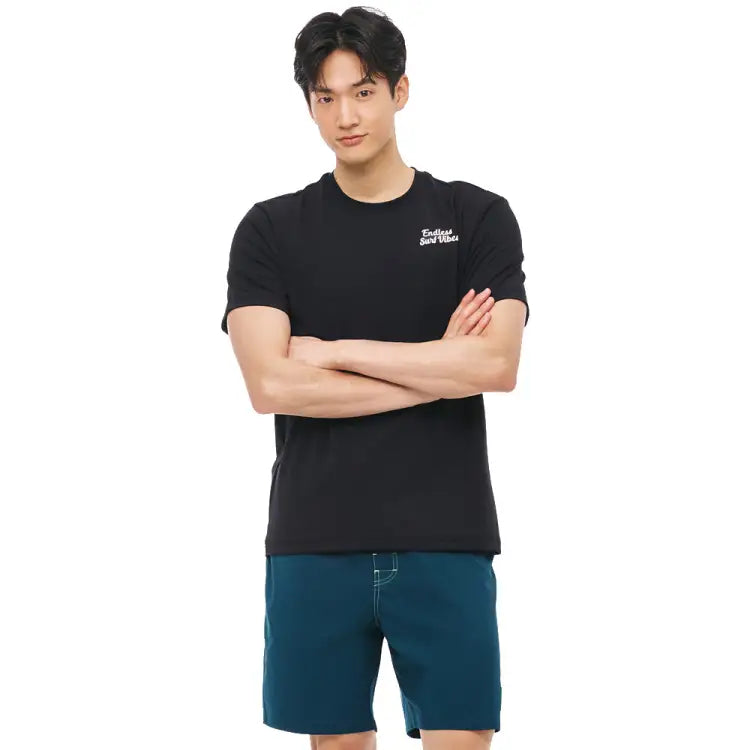 Barrel Unisex Tropical Loose S/s Rashguard-black