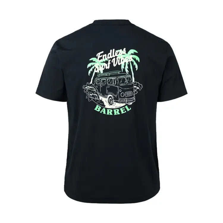 Barrel Unisex Tropical Loose S/s Rashguard-black - Image 3