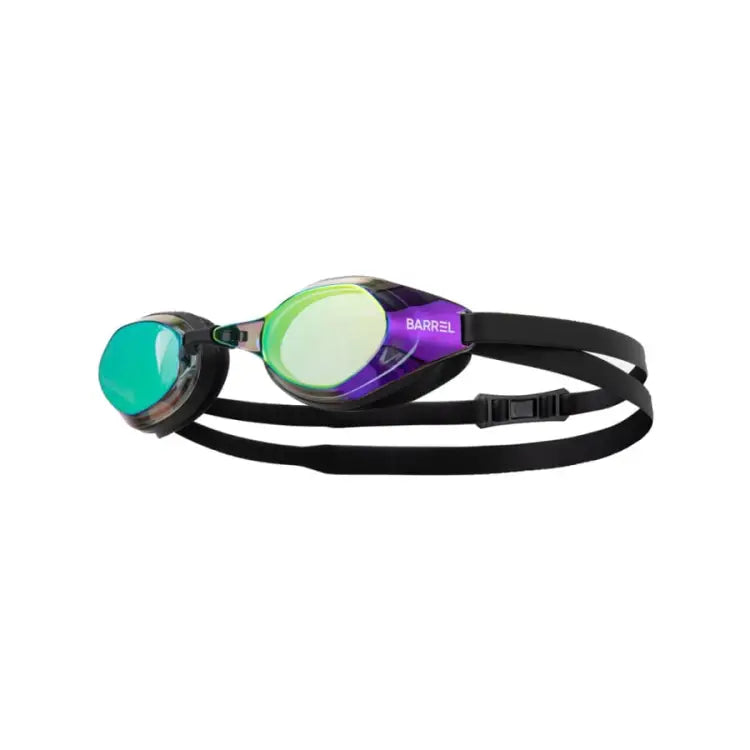 Barrel Wide Mirror Swim Goggles-gold/black